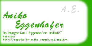 aniko eggenhofer business card